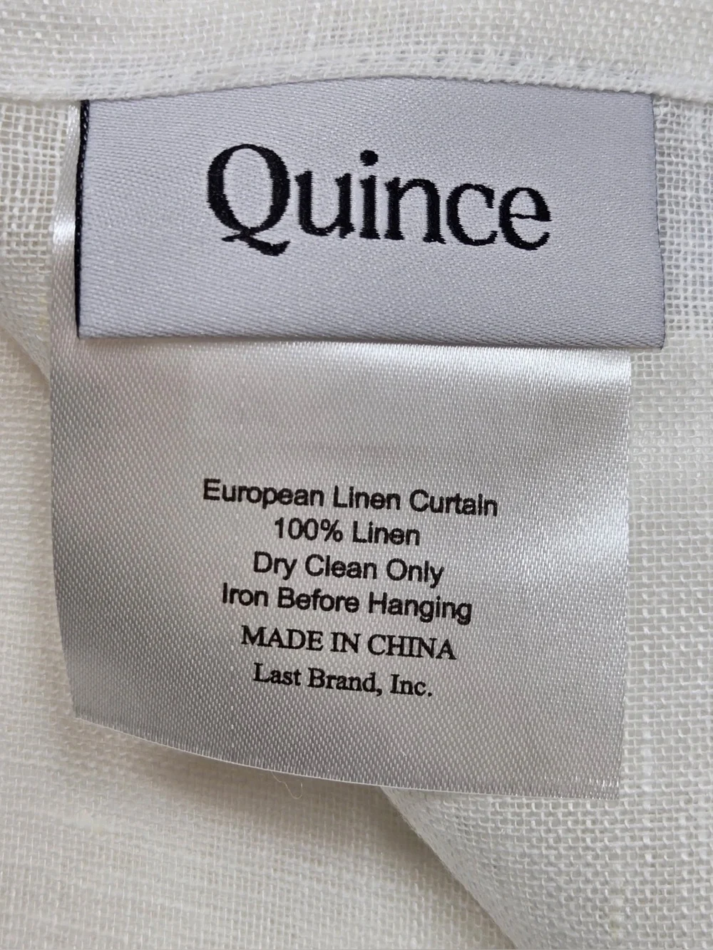 NWT QUINCE Set Of 4 48x84 European Linen Sheer Curtains White 0305